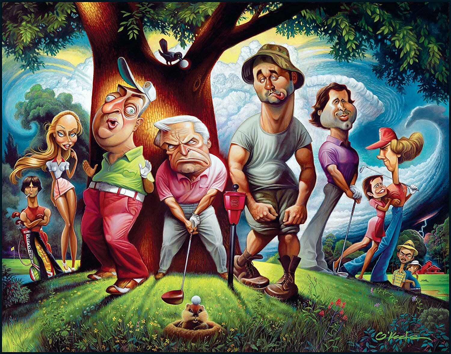 A Tribute To Caddyshack Fine Art Print 22" By 28" By Artist David O'keefe