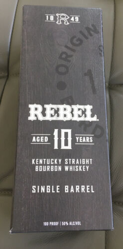 Lux Row Rebel 10 Year Single Barrel Bourbon Rare Collectable Box