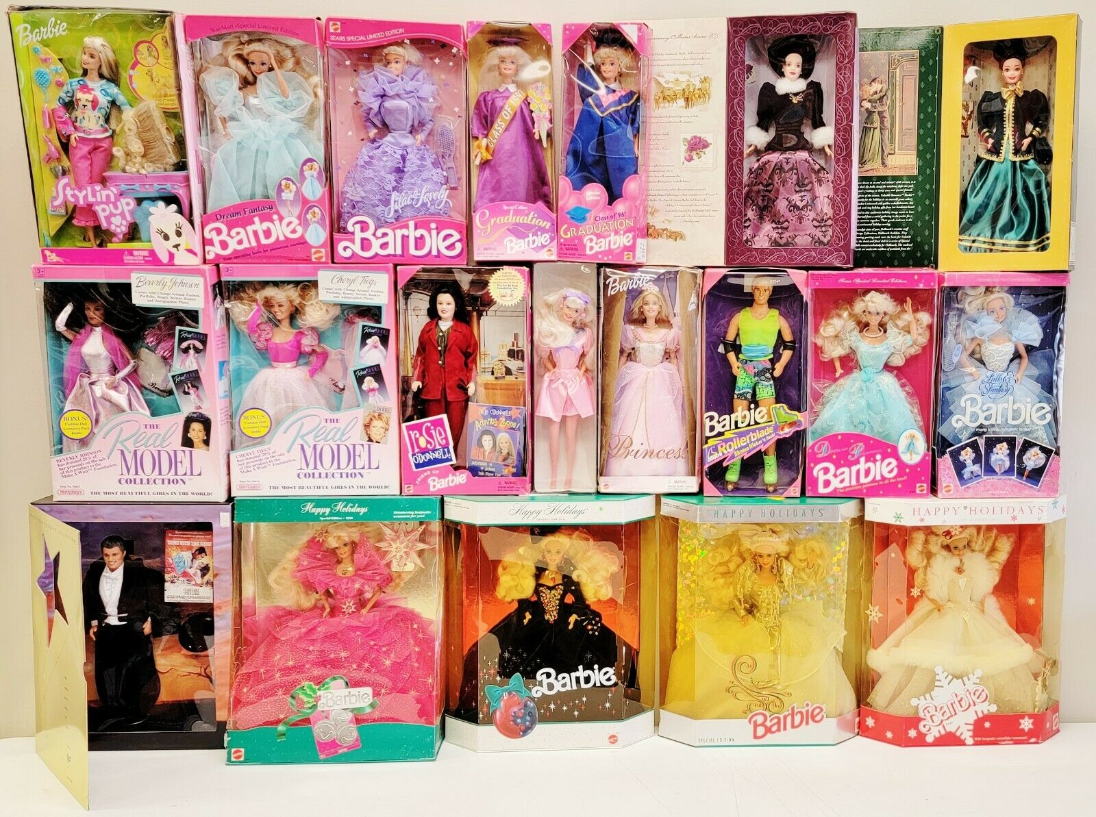 Lot Of Barbie Dolls 20 Barbies And Others  ~ Holiday,