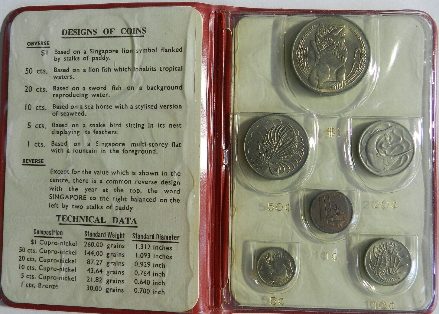 Vintage 1967 Board Of Commissioners Of Currency Singapore New Coin Issue Vt4874