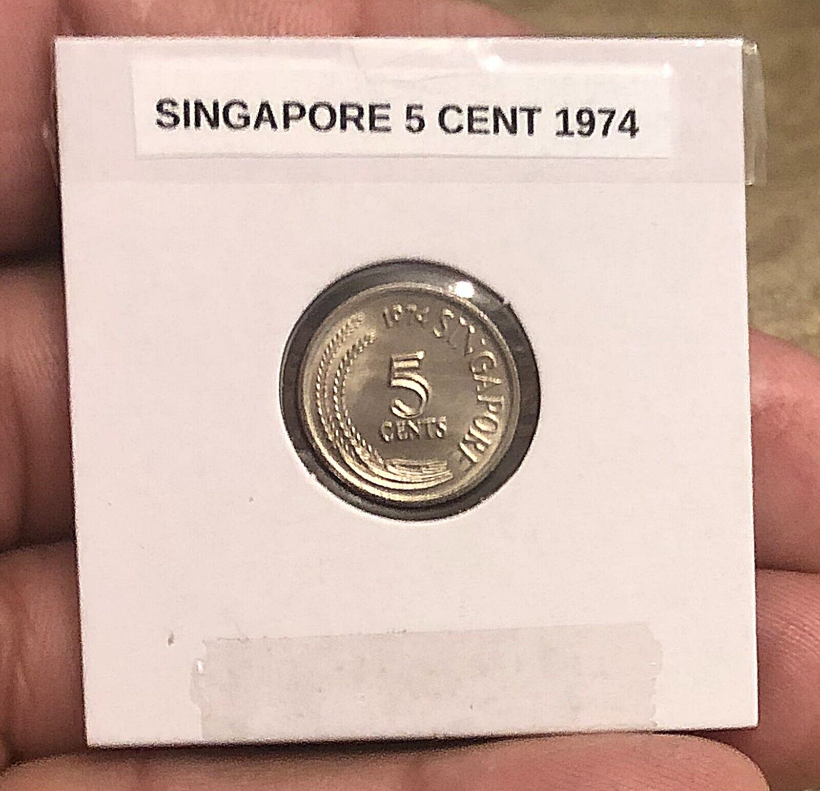 Singapore 1974 - 5 Cents Copper-nickel Coin - Anhinga Or Snake Bird Aunc