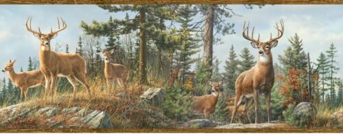 Deer On Top Of Mountain With Blue Sky Easy Walls Wallpaper Border Htm48463b