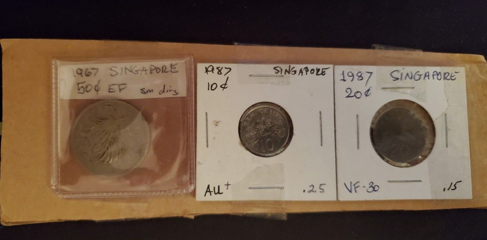 Singapore 60s 80s Coins 90 Cents Total