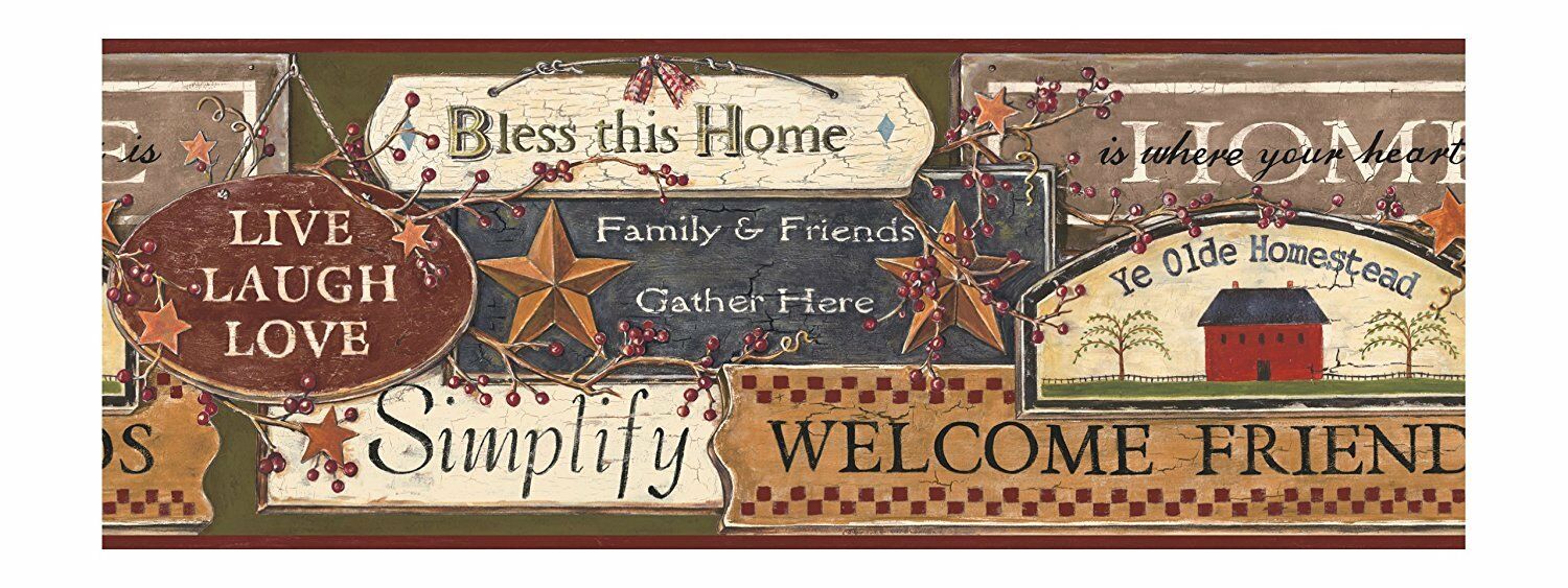 Country Kitchen Signs On Sure Strip Wallpaper Border Pc3976bd