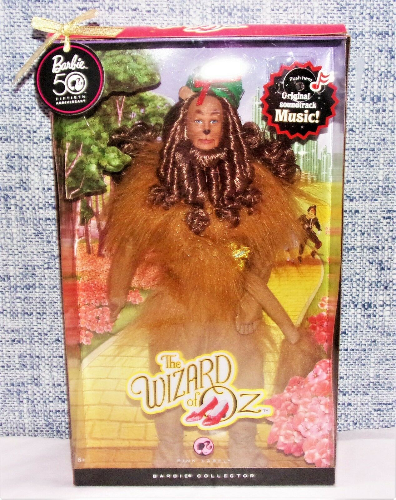 Barbie Wizard Of Oz Cowardly Lion Pink Label 50th Anniversary