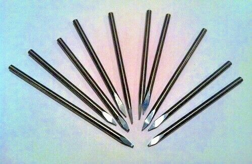 Lot Of 10 Solid Carbide 1/8" Engraving Bits Watchmaker Jewelry Lathe Graver Cnc