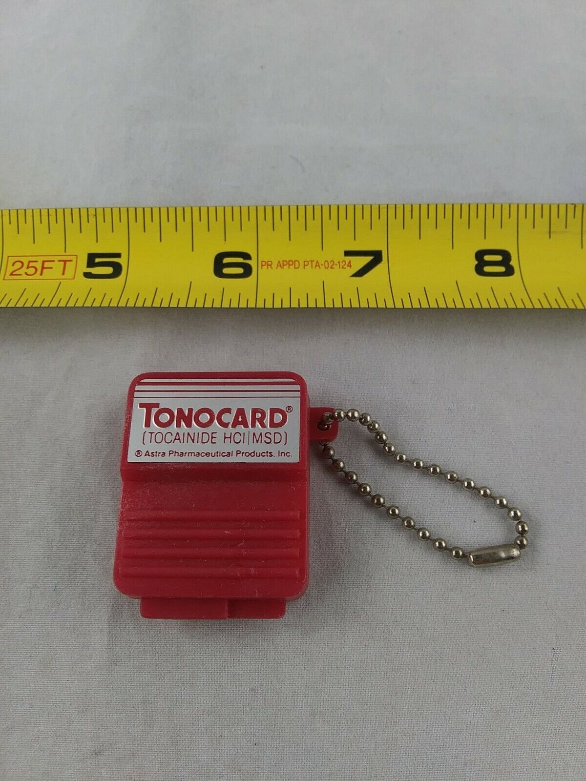Vintage Tonocard Advertising Keychain Key Ring Chain Hangtag Fob *qq55