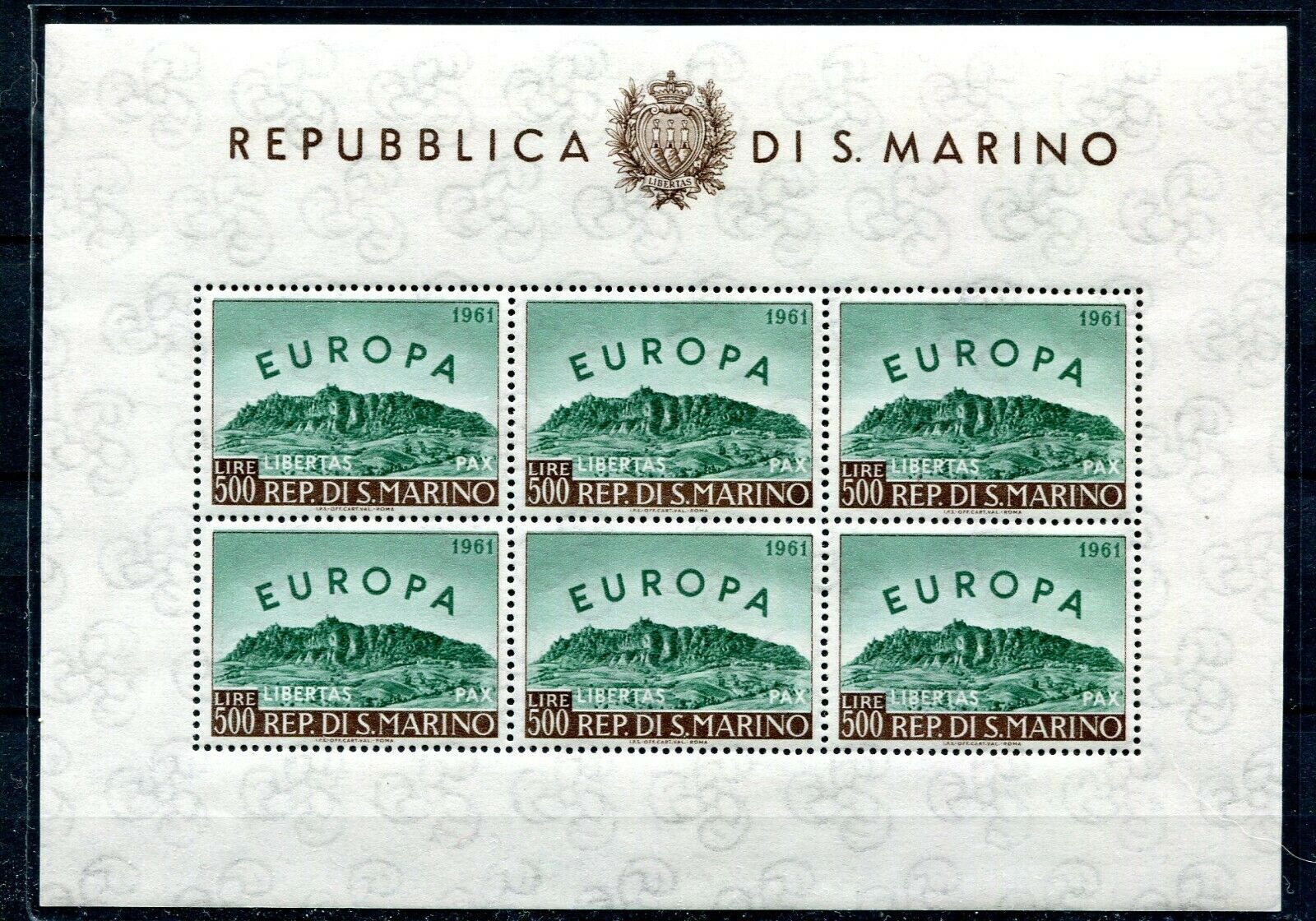 San Marino  1961   Souv. Sheet  6 Stamps L.500  Europa Cept  - Mnh