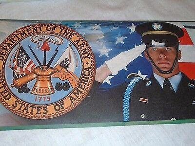4walls United States Army Panoramic Wallpaper Border 12 Feet Long X 12" Wide
