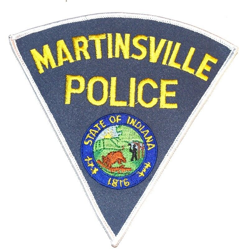 Martinsville Indiana In Sheriff Police Patch State Seal Bison Buffalo Xl 6”
