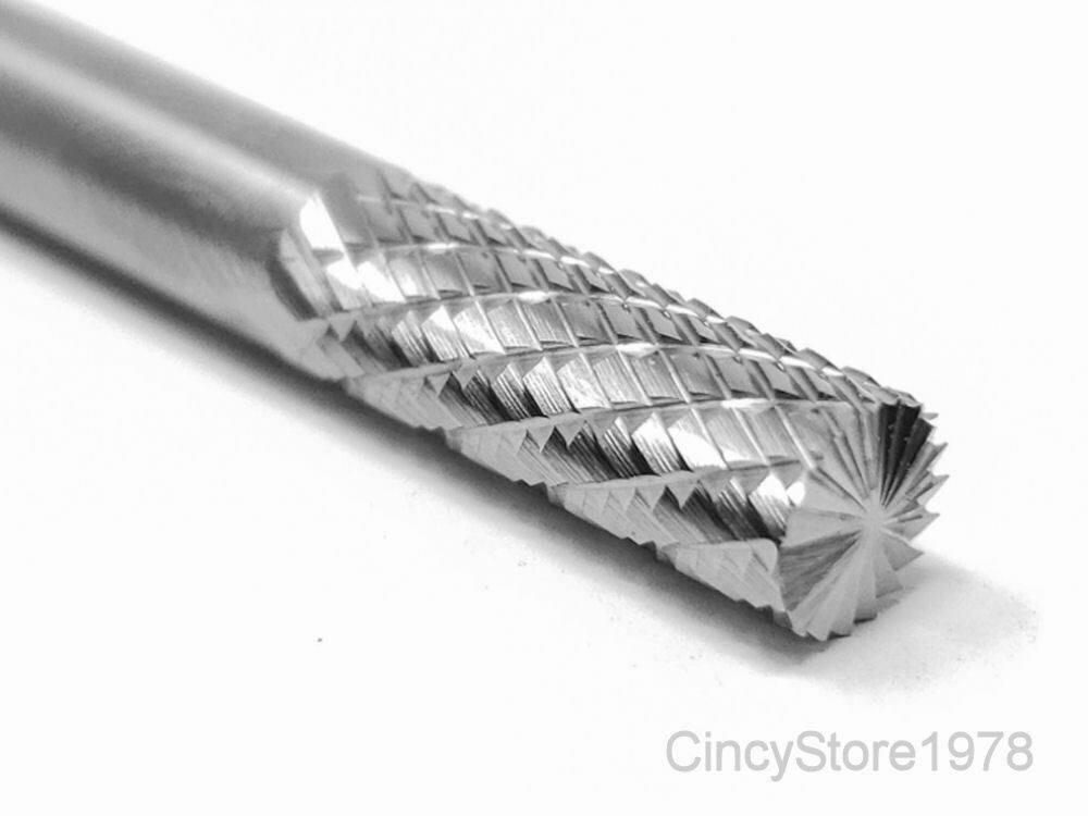 Sb1d Cylindrical End Tungsten Carbide Burr Bur Cutting Tool Die Grinder Bit 1/4"