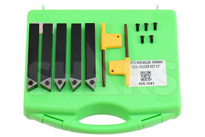 Shars 5pc 1/2" Indexable Turning Tool Bit + Inserts + Certificate Save $30.00 ^]