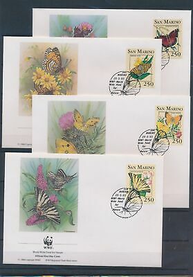 Xc80530 San Marino 1993 Wwf Butterflies Insects Fdc's Used