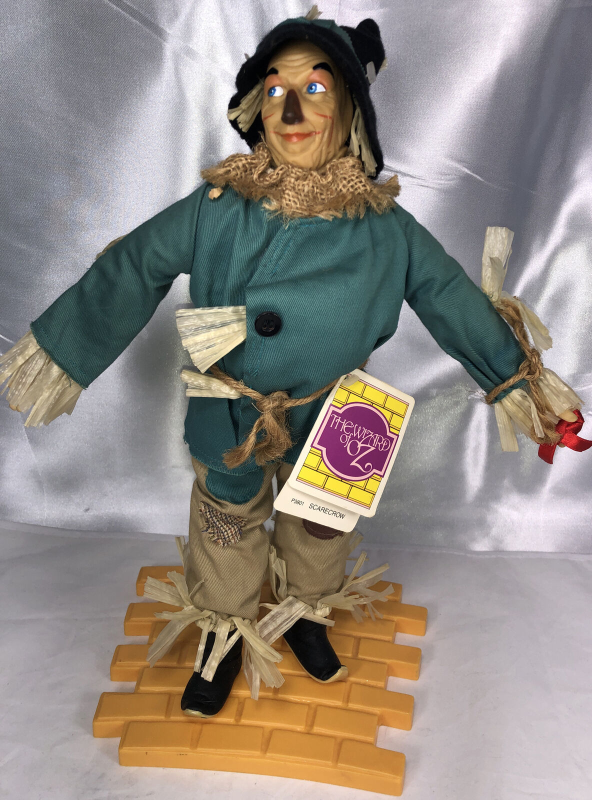 Wizard Of Oz Scarecrow 14” Doll W/ Road Stand Vintage 1987 Turner Presents