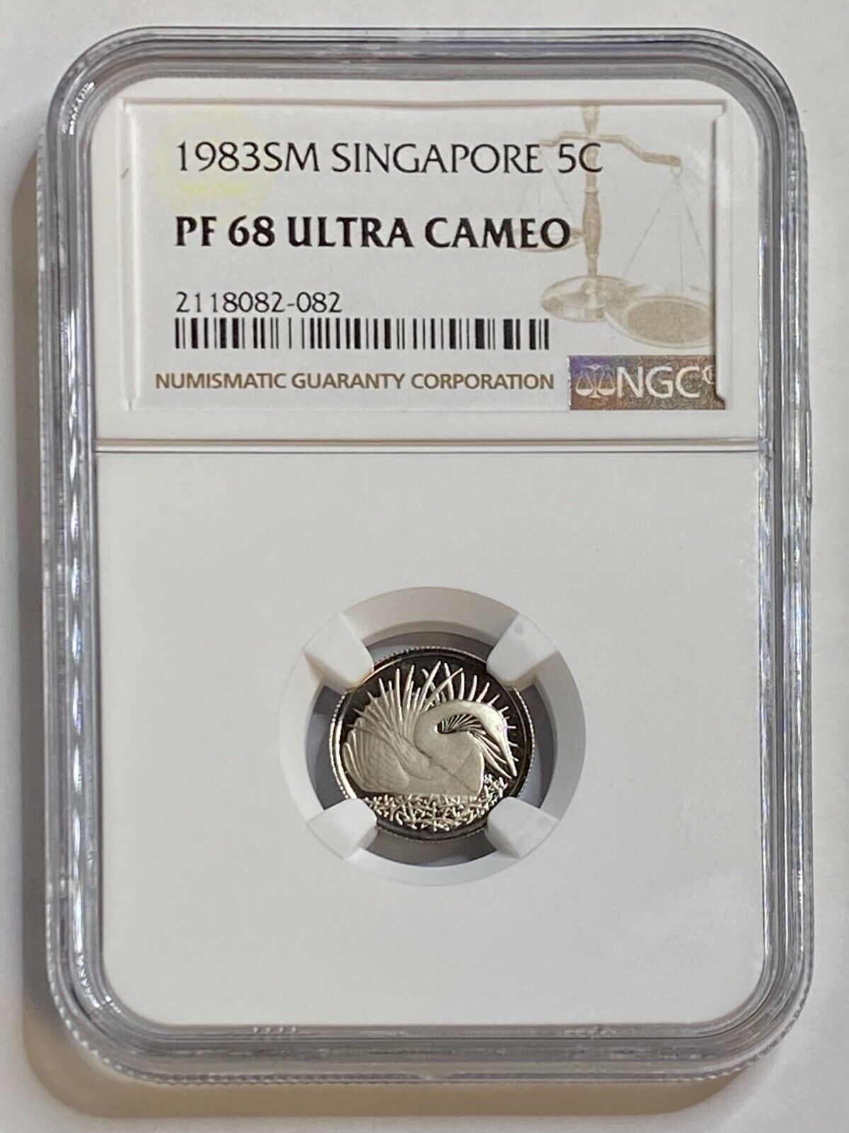 1983 Sm Singapore 5 Cents Unc Proof Ngc Pf 68 Uc Only 10 Graded Higher Worldwide
