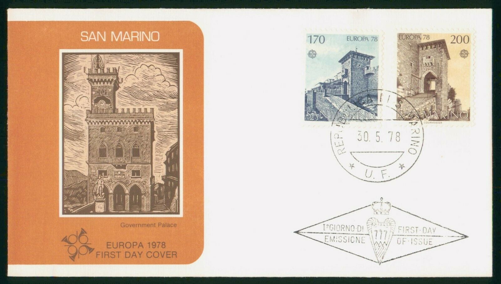 Mayfairstamps San Marino Fdc 1978 Building Combo Government Palace First Day Cov