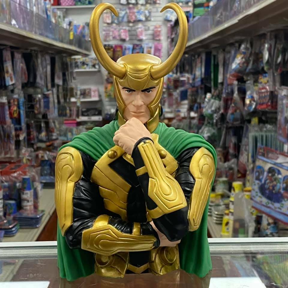 Marvel Loki 8" Busted Bank Molded Coin Piggy Bank