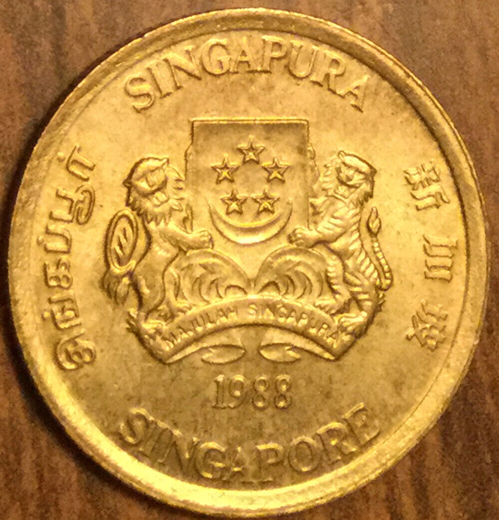 1988 Singapore 5 Cents Coin
