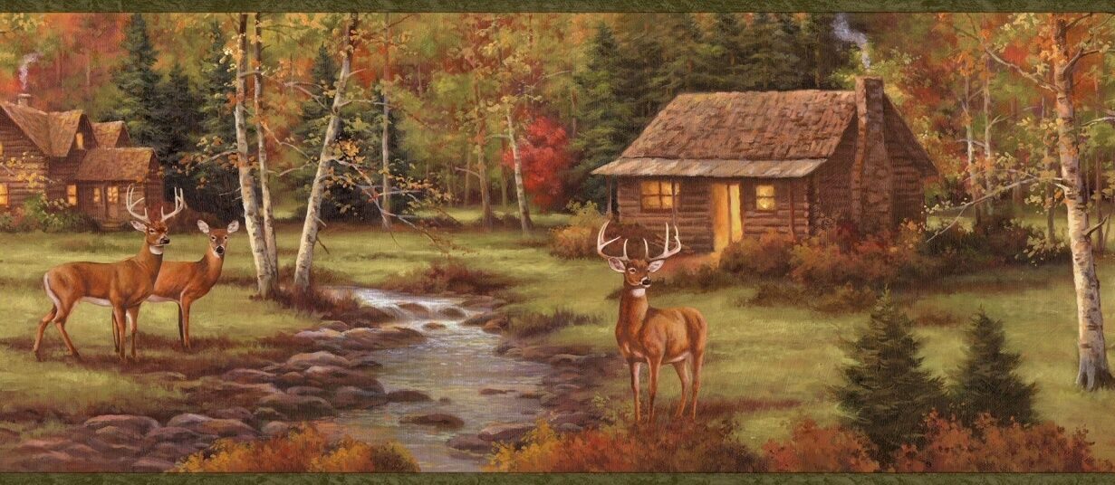 Deer Creek Lodge Chesapeake Easy Walls Wallpaper Border Ll50051b / Bbc50051b