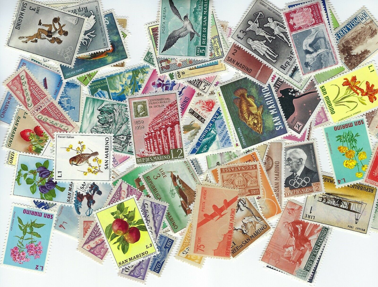 San Marino Collection Of 100 Different Stamps