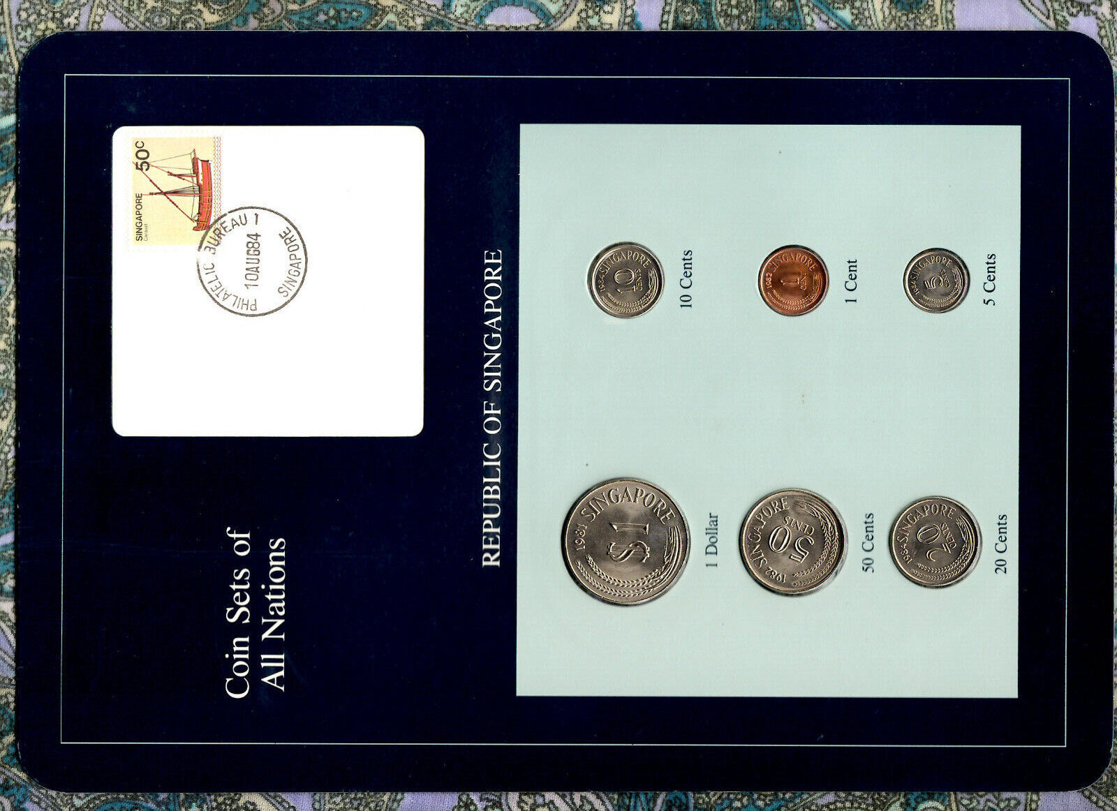 Coin Sets Of All Nations Singapore 1981-1984 Unc 5 Cent 1984 50 Cent 1982