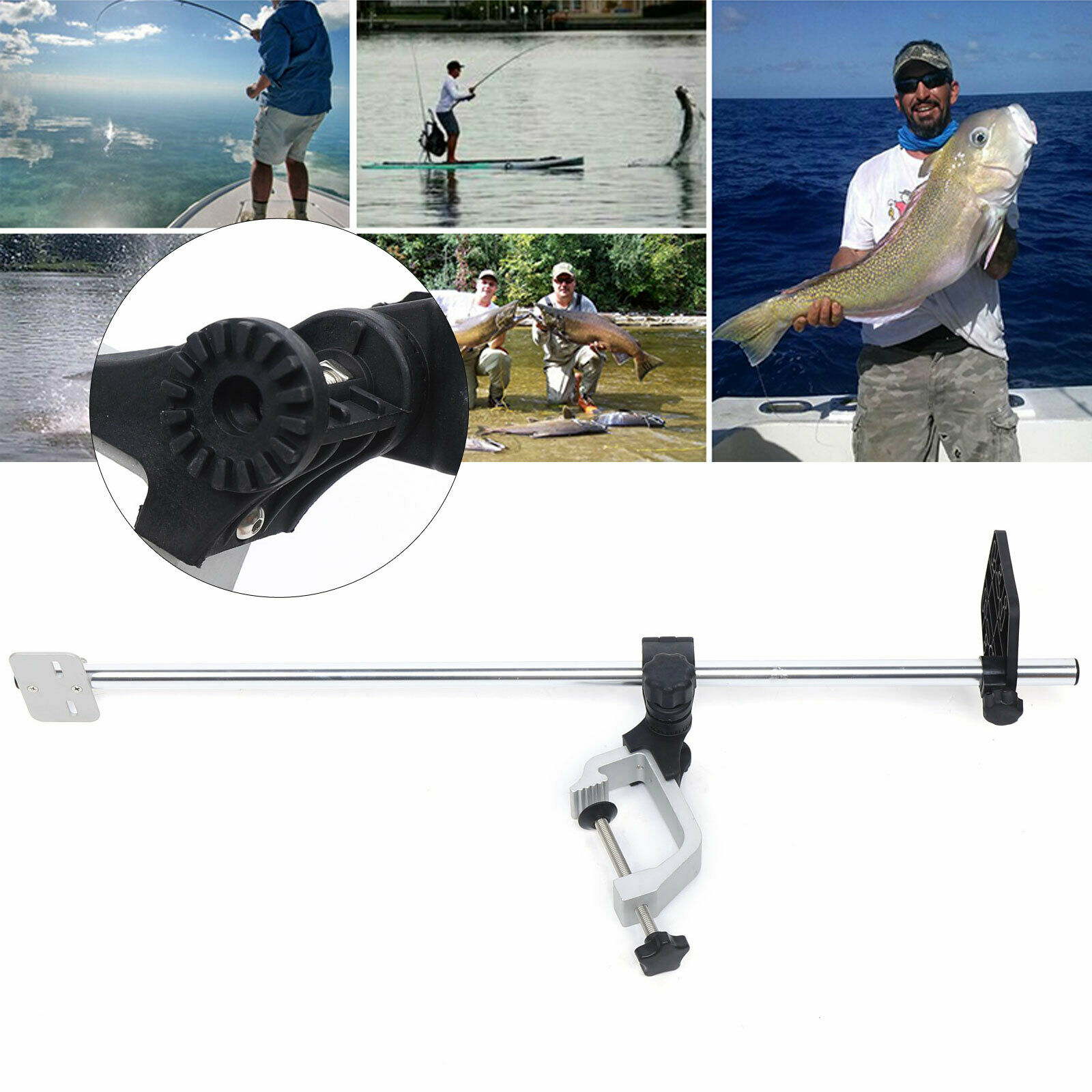 360° Adjustable Universal Portable Transducer Fishfinder Mount Bracket  Usa