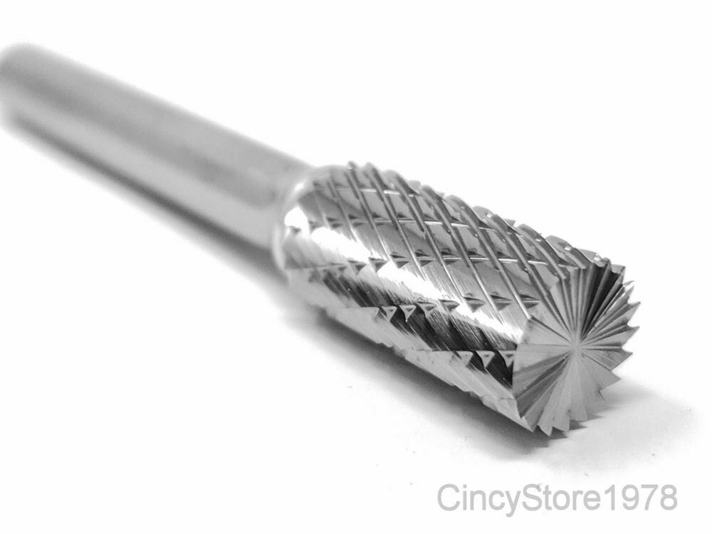 Sb3d Cylindrical Cut Tungsten Carbide Burr Bur Cutting Tool Die Grinder Bit 1/4"